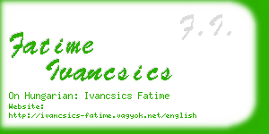 fatime ivancsics business card